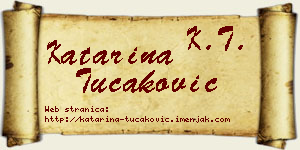 Katarina Tucaković vizit kartica